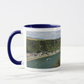 Ringer Tasse blau An der Loreley im Mittelrheintal (Links)