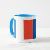 Ringer Tasse blau Frankreich Fahne (Vorderseite Links)