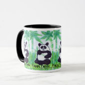 Ringer Tasse O.O.4 Happy Pandas (Vorderseite Links)