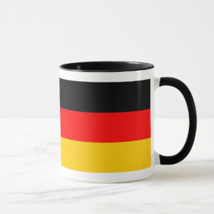 Ringer Tasse schwarz Deutschland Fahne
