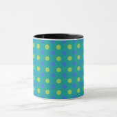 Ringer-Tasse Schwarz-Weiß, Blue Moons Polka Dots Tasse (Zentrum)