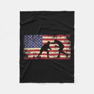 Ringer Wrestling Amerikanische Flagge 4. Juli-Gesc Fleecedecke