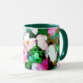 Ringermug mit grünem Rand und Blumen Tasse (VorderseiteRechts)