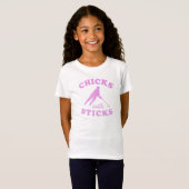 Ringette Chicks mit Sticks-T - Shirt (Vorne ganz)