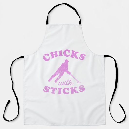 Ringette Chicks mit Sticks-T - Shirt Schürze (Vorderseite)