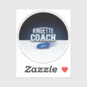 'Ringette Coach' Aufkleber (Blatt)