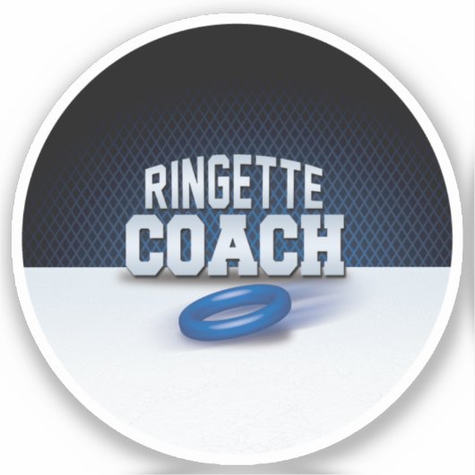 'Ringette Coach' Aufkleber (Vorderseite)