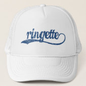 Ringette Cursive-Hut Truckerkappe (Vorderseite)