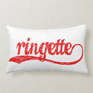 Ringette doppelseitiges Kissen (rot/Blau)