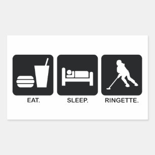 Ringette "Eat Sleep Ringette" Stickers