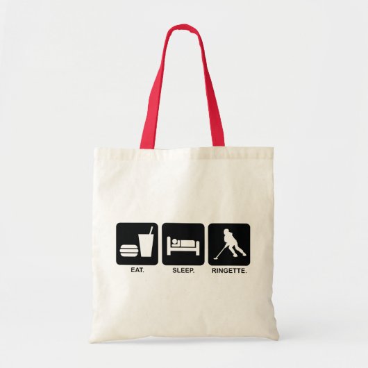 Ringette "essen Sie Schlaf Ringette" Tragetasche (Vorne)