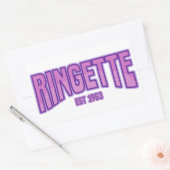 Ringette Est. T - Shirt 1963 Rechteckiger Aufkleber (Umschlag)