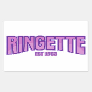 Ringette Est. T - Shirt 1963 Rechteckiger Aufkleber