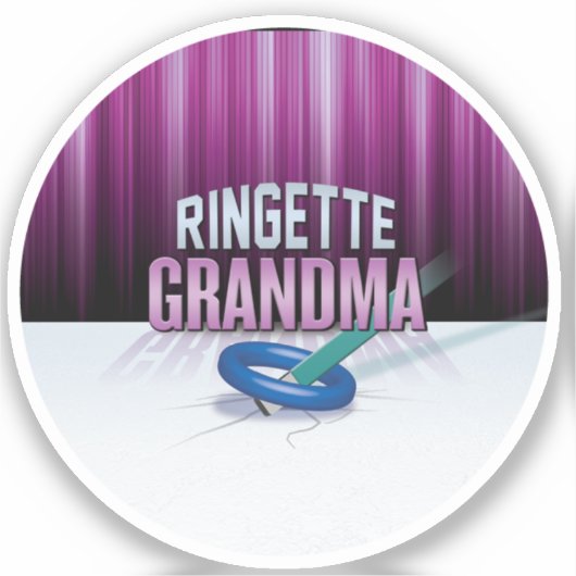 'Ringette Grandma' Aufkleber (Vorderseite)