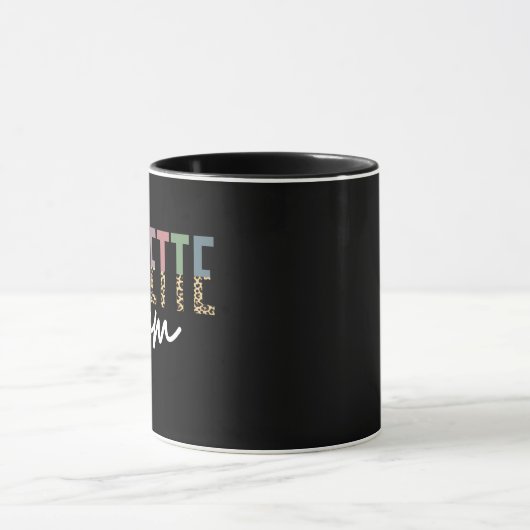 Ringette Mama Cheetah Print | Ringette Player Tasse (Zentrum)
