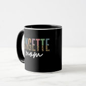 Ringette Mama Cheetah Print | Ringette Player Tasse (Vorderseite Links)