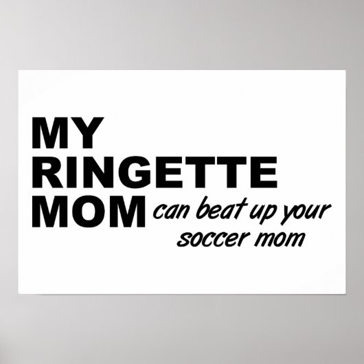 Ringette Mama Funny Poster (Vorne)