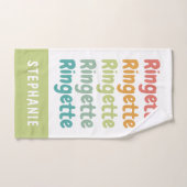Ringette Niedlich Retro Ringette Player Custom Handtuch (Handtuch)