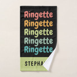 Ringette Niedlich Retro Ringette Player Custom Handtuch