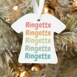 Ringette Niedlich Retro Ringette Player Custom Ornament