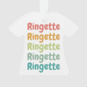 Ringette Niedlich Retro Ringette Player Custom Ornament (Vorderseite)