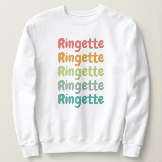 Ringette Niedlich Retro Ringette Player Geschenke Sweatshirt (Design vorne)