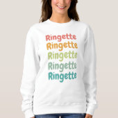 Ringette Niedlich Retro Ringette Player Geschenke Sweatshirt (Vorderseite)