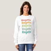 Ringette Niedlich Retro Ringette Player Geschenke Sweatshirt (Vorne ganz)
