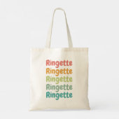 Ringette Niedlich Retro Ringette Player Geschenke Tragetasche (Rückseite)