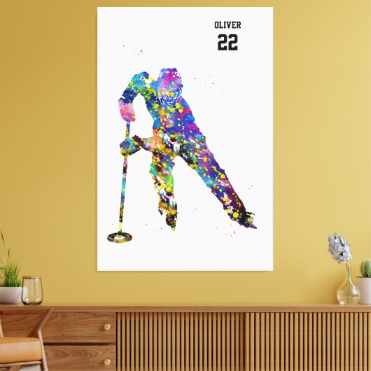 Ringette Player Leinwanddruck (Insitu (Wohnzimmer))