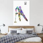 Ringette-Spieler Leinwanddruck (Insitu (Schlafzimmer))