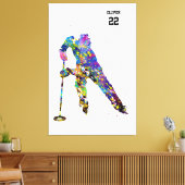 Ringette-Spieler Leinwanddruck (Insitu (Wohnzimmer))