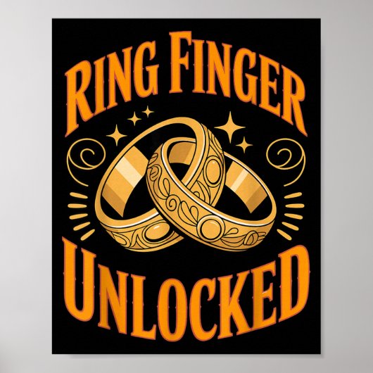 Ringfinger entsperrt Verlobte Ehefrau Ehemann verl Poster (Vorne)