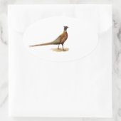 Ringhalsbläser Ovaler Aufkleber (Tasche)