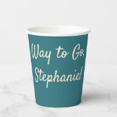 Ringing Cancer Bell, beendet Behandlung Pappbecher (Links)