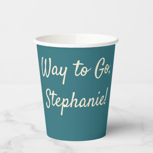 Ringing Cancer Bell, beendet Behandlung Pappbecher (Links)