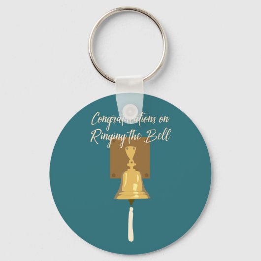 Ringing Cancer Bell, beendet Behandlung Schlüsselanhänger (Vorderseite)