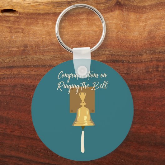 Ringing Cancer Bell, beendet Behandlung Schlüsselanhänger (Vorderseite)