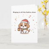 Ringing in All the Festive Cheer Cute Puchi Dōsh Karte (Gelbe Blume)