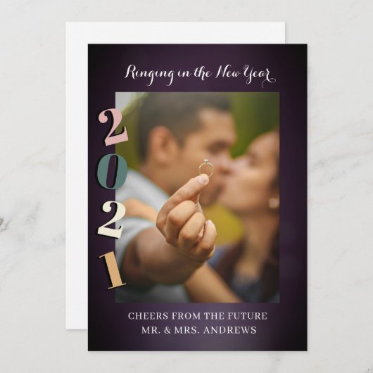Ringing in the New Year Verlobung Foto (Vorne/Hinten)