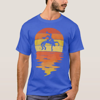 Ringkampf Retro-Sonnenuntergang 70er Jahre Vintage T-Shirt