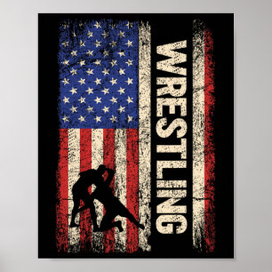 Ringkampf USA American Flag Shirt Ringkampf 4. Jul Poster