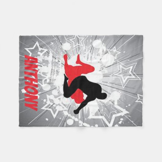 Ringkämpfer ExplodingWith hat Fleece-Decke in der Fleecedecke (Vorderseite (Horizontal))