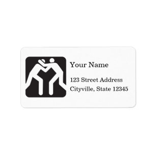 Ringkämpfer-Ikone Adressaufkleber