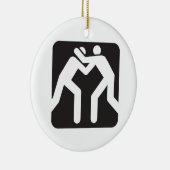 Ringkämpfer-Ikone Keramikornament (Rechts)