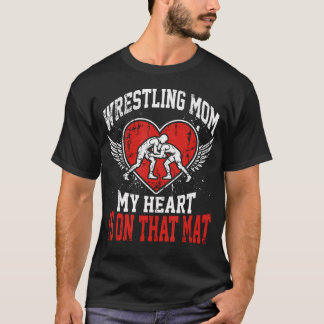 Ringkämpfer-Mama, mein Herz hängt daran T-Shirt