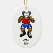 Ringkämpfer-Verzierung Keramikornament (Hinten)