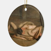 Ringkämpfer-Verzierung Keramikornament (Links)