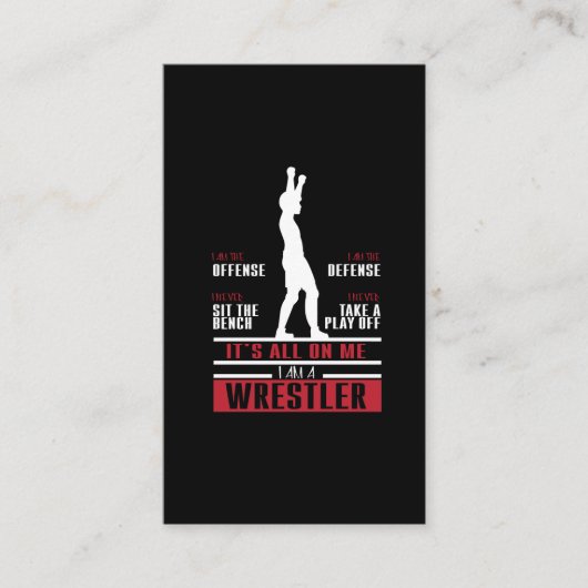 Ringkämpfer-Wrestling-niedliches Geschenk für Visitenkarte (Vorderseite)