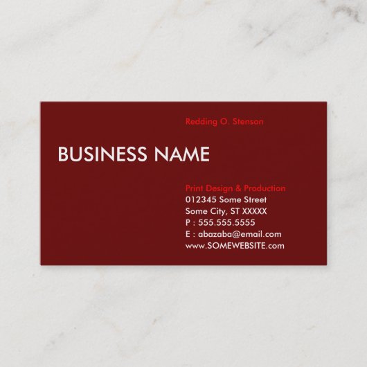 Ringkante Visitenkarte (Vorderseite)